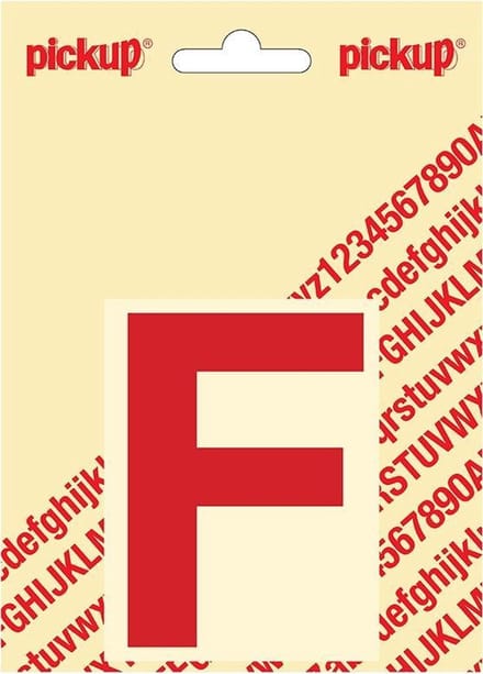 Pickup plakletter Helvetica 80 mm - rood F