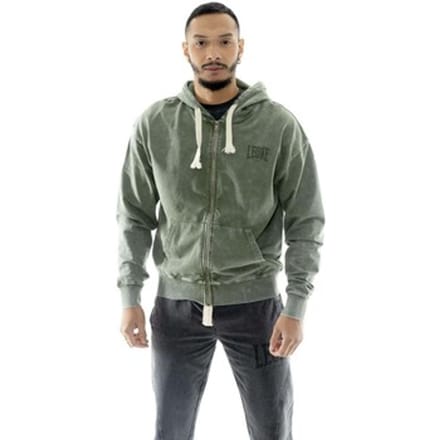 Capuchon sweaters Leone 1947 Man Hoody Full Zip Old Wash