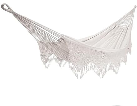 Katoenen Tweepersoons Hangmat Deluxe - Natuurlijk