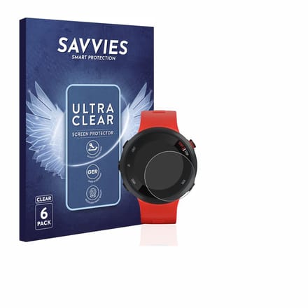 Savvies - Screenprotector voor Garmin Forerunner 45 - Folie Beschermfolie transparant 6 Stuks