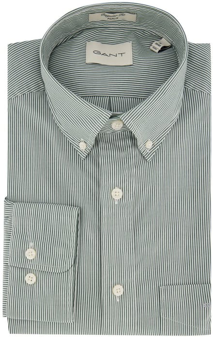 Casual overhemd Gant Regular Fit groen gestreept