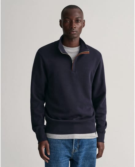Gant Sacker Rib sweatshirt halve rits