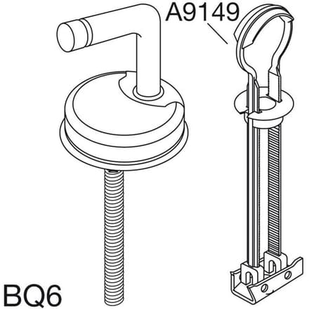 Pressalit Top Mounted Universal Hinge with Tilt Anchor