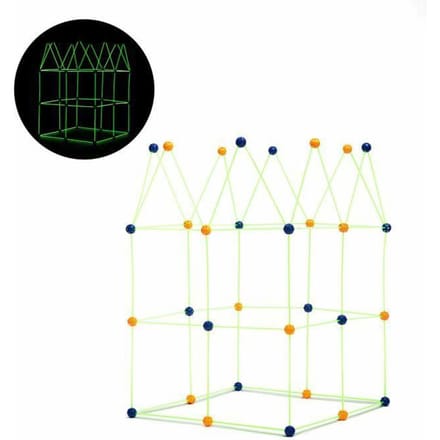 Set de construction - INNOVAGOODS - Builkitt InnovaGoods - 155 pièces - Bâtonnets fluorescents - Housse 120x150 cm pur