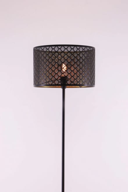 Vloerlamp Zwart/goud Hoogte 160cm