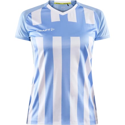 Craft Progress 2.0 Stripe Shirt Korte Mouw Dames - Hemelsblauw / Wit | Maat: M