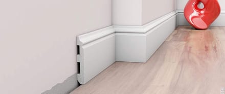 Plinten Set - Vloer Decoratie - Muur Afwerking - Hard Materiaal - 20 Meter - Wit