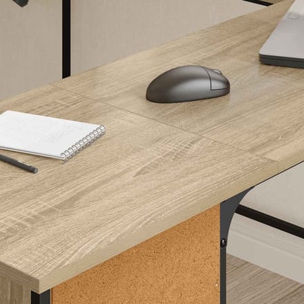 vidaXL - Bureau - 141x141x75 - cm - bewerkt - hout - sonoma - eikenkleurig