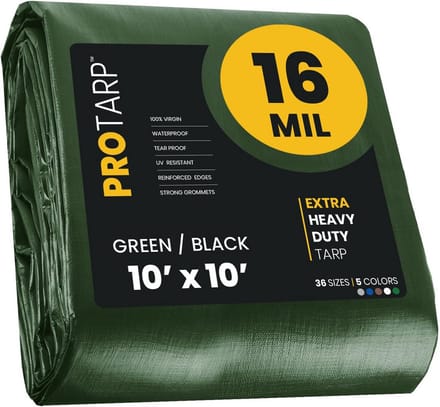 Waterdicht Dekzeil 3x3m Groen - UV-Bestendig en Scheurbestendig Multifunctioneel Afdekzeil