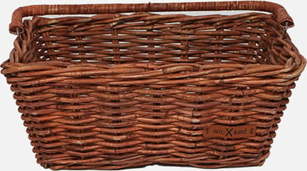 Wicked - Fietsmand - Boodschappen Mand - Rotan - Rood/Bruin - 22,5L