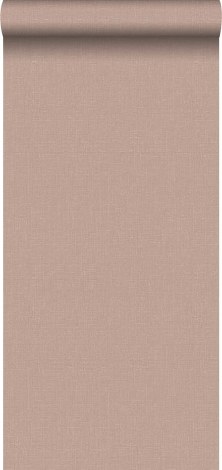 ESTAhome behang linnenstructuur oudroze - 53 cm x 10.05 m - 148743