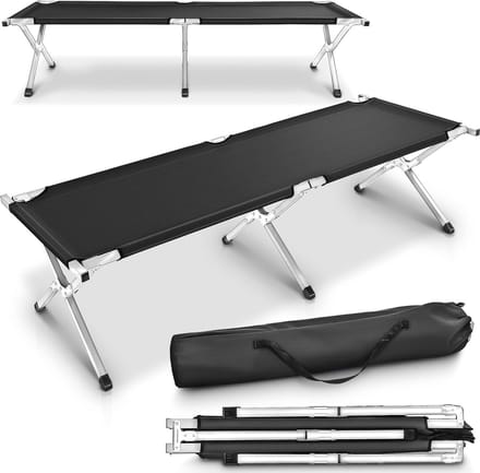 XXL Campingbed 210 x 72 x 45 cm - Draagvermogen tot 150 kg