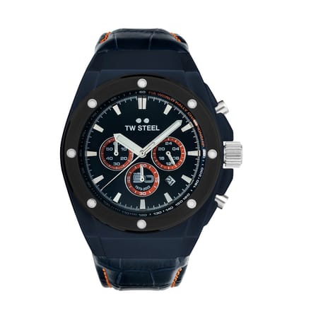TW Steel TWCE4110 CEO Tech Steel Chrono Limited Blauw Leer 44mm