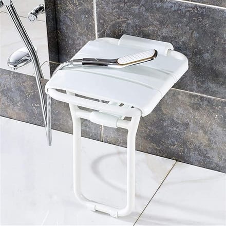 Badkamer Kruk - Douche Zitting - Veilig Zitten - Opvouwbaar Wandmodel - 200 kg Capaciteit - Wit