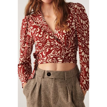 BA&SH Top Koxa Terracota Taglia: M | Maglie a manica lunga Outlet | Donna