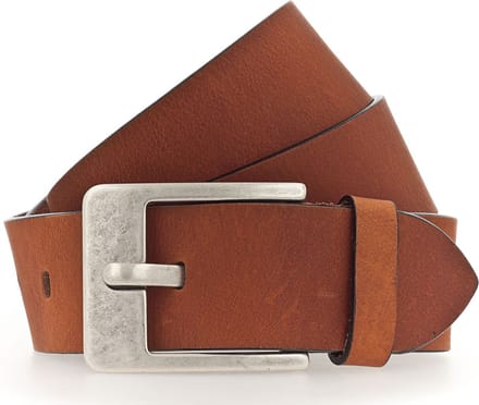 Vanzetti Leren Riem Denim Love 45mm Full Leather Belt W80 Light Brown Lichtbruin