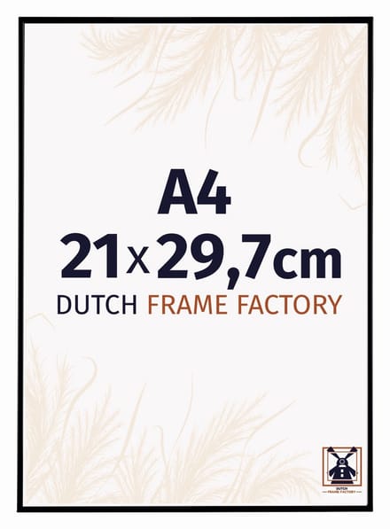 Fotolijst A4 21x29,7 cm - Kunststof - Zwart Mat - Easy