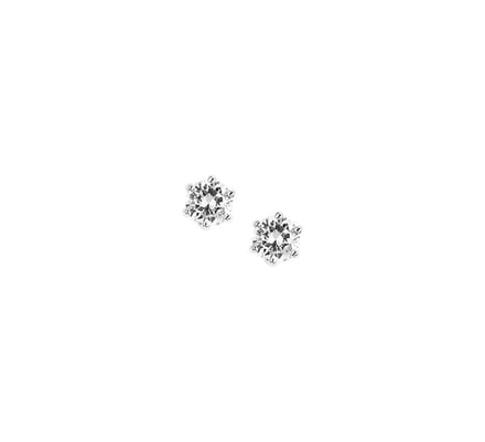 TFT Oorknoppen Zirkonia Zilver Gerhodineerd Glanzend