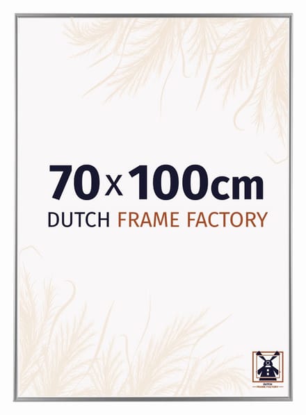 Fotolijst 70x100 cm - Kunststof - Zilver Hoogglans - Easy