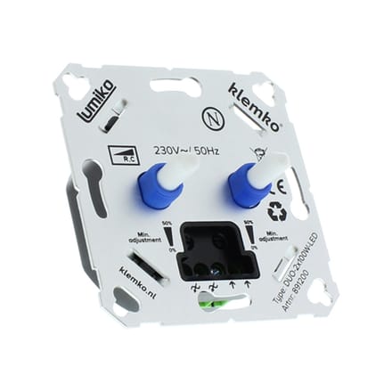 Lumiko - Led dimmer inbouw - DUO 2x100W - LED
