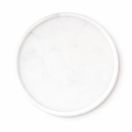 Marmoree - Marmeren Tray - Dienblad - Rond - Natuursteen - Wit - 30cm