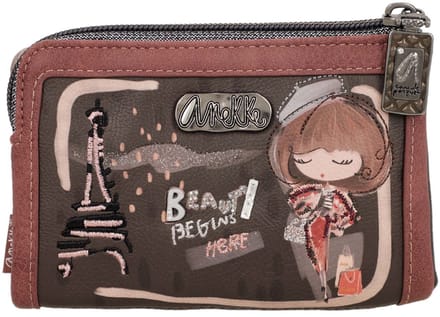 Anekke portemonnee Mademoiselle Flexible RFID Wallet Multicolor bruine