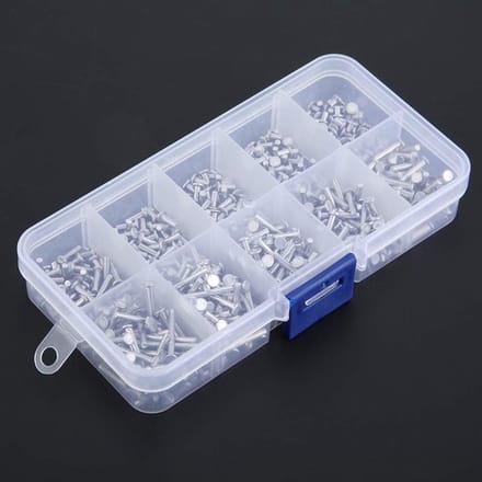 Rivets Aluminium 500 Stuks - M2 Platte Kop Solid Rivets voor Klussen en Reparaties, 3mm x 18mm