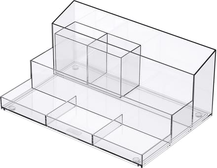So Clever x Vacane Bureau Organizer - Transparant - Sorteervakken | Anti-slip