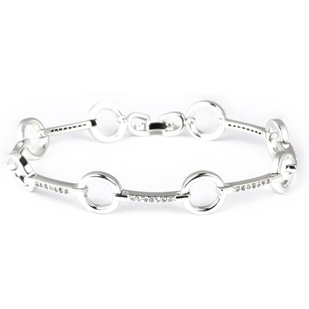 Luxenter Armband met schitterende zirkonia en rhodiumafwerking - Dimaran