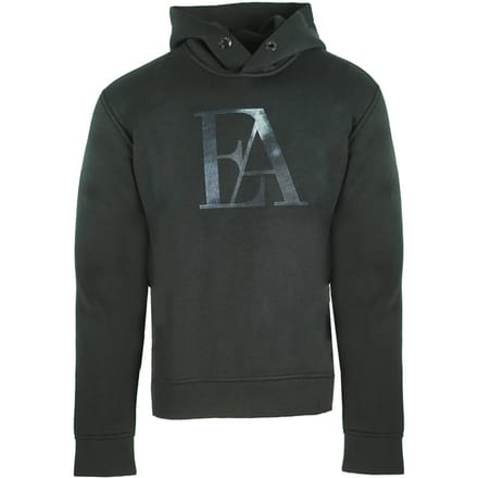 Emporio Armani Heren Eagle Logo Hoodie (Zwart)