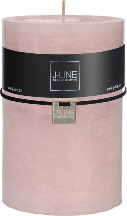 J-Line cilinderkaars - poederroze - 120U - XL - 6 stuks