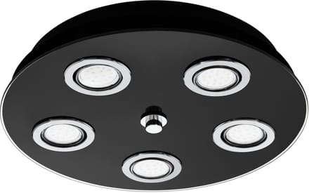 EGLO Grattino Plafondlamp - GU10 - Staal|Glas - Zwart