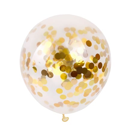Gouden Confetti Ballonnen (10 stuks / 30 CM)