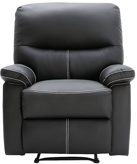 Vente-unique Relaxfauteuil CANBY - Kunstleer - Zwart