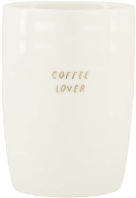 Zusss Koffiemok Coffee Lover Wit/Goud Wit