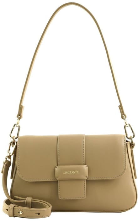 LACOSTE schoudertas Flap Crossover Bag Tan beige