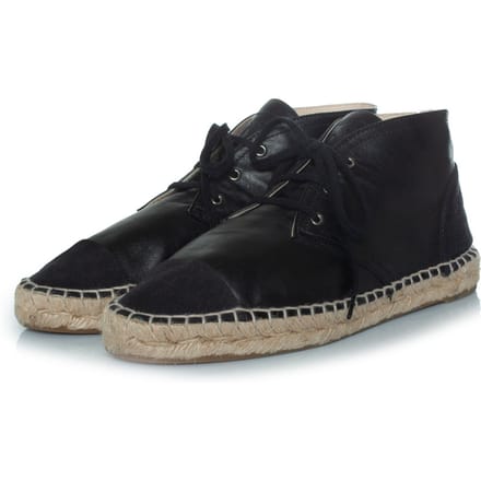 Chanel High-top espadrille enkellaarsjes in zwart
