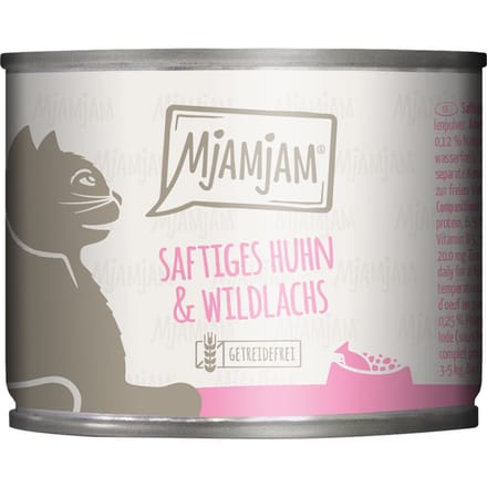 MjAMjAM Cat - Leckere Mahlzeiten Dose 6x200g | Huhn & Wildlachs