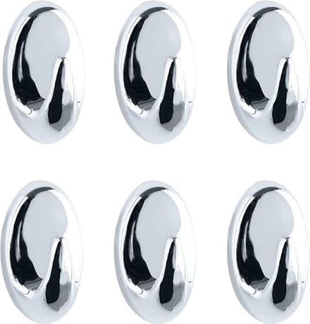 Wenko Wandhaken 2,5 X 1,5 Cm Abs Chroom 6 Stuks