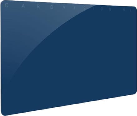 Gekleurde PVC kaart - marineblauw glanzend