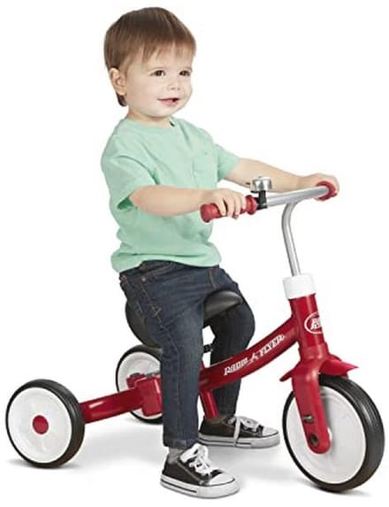 Driewieler - Loopfiets Kinderfiets - Leren Fietsen - Drie Functies - 1-3 Jaar - Rood