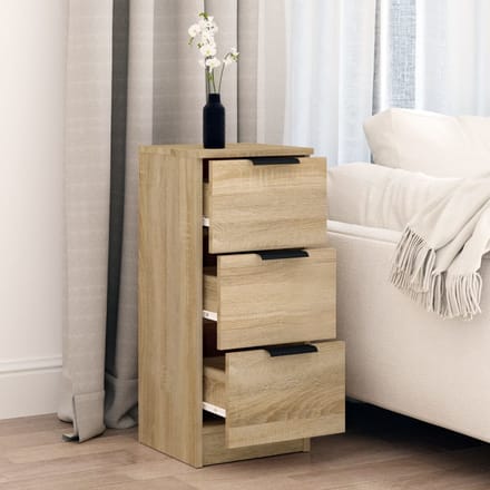 vidaXL - Dressoir - 30x30x70 - cm - bewerkt - hout - sonoma - eikenkleurig