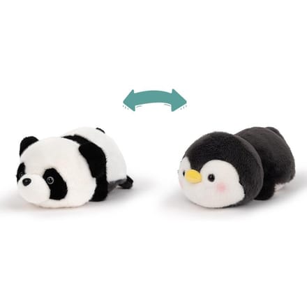 Schattige Flip Panda Veranderd in Een Kleine Panda Pop Pluche Speelgoed Pop Kindercadeau 25cm black