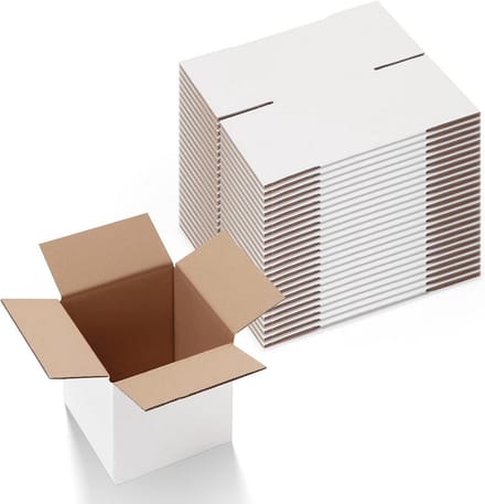 Verzenddozen Set van 25 - 6x6x6 inch Golfkarton voor Verpakking en Mailing, Wit