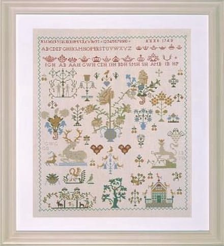 borduurpakket 18002 merklap, anno 1749