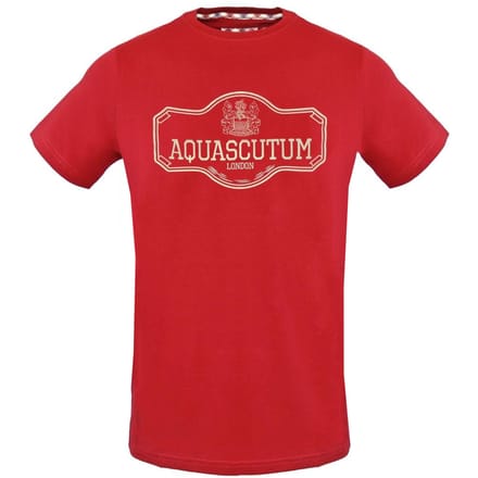 Aquascutum Sign Post Logo rood T-shirt