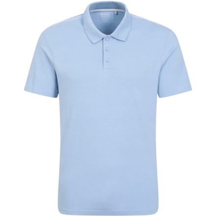 Mountain Warehouse Heren Cordyline getextureerd poloshirt (Lichtblauw)
