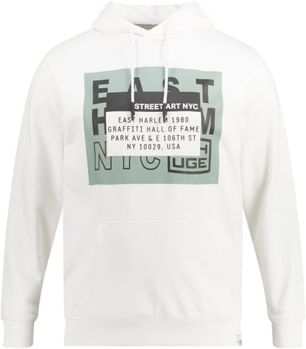 STHUGE - Heren - Hoodie capuchon XL print - Sneeuwwit - Maat 4XL