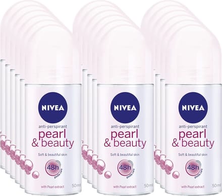 Nivea Deodorant Roll-On Pearl & Beauty 50ml - Voordeelverpakking 18 stuks
