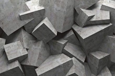 Fotobehang - Concrete Cubes 375x250cm - Vliesbehang